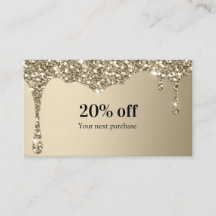 Moderne Glitzer Salon Discount Card
