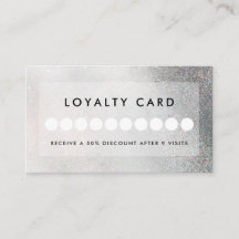 Moderne Glitzer Salon Loyalty Business Card