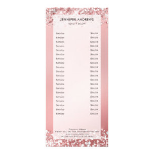 Moderne, Glitzer, Salon, preiswerte Rackkarte Werbekarte