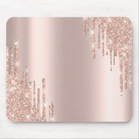 Moderne Glitzer Tropfen Rosen Gold