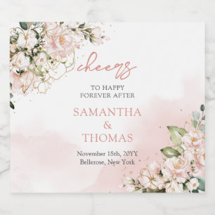 Moderne Glitzern aus Boho Alkoholflaschenetikett