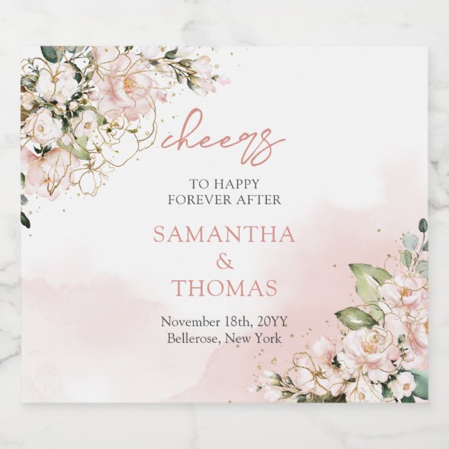 Moderne Glitzern aus Boho Alkoholflaschenetikett (Einzelnes Label)