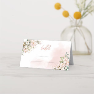 Moderne Glitzern aus Boho Rosa Rose Platzkarte