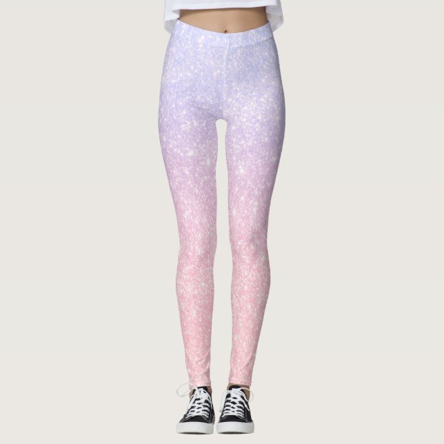Moderne Glitzern Girly Leggings (Vorderseite)