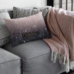 Moderne Glitzern in Schwarz und Rosa Glitzer Lendenkissen<br><div class="desc">Moderne Glitzern in Schwarz und Rosa Glitzer</div>