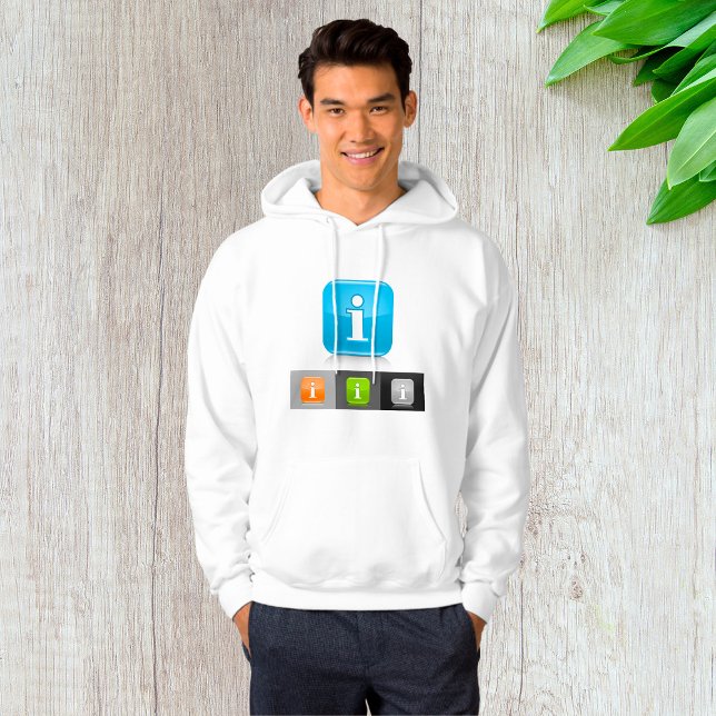 Moderne Glossy Information Symbols Hoodie (Von Creator hochgeladen)