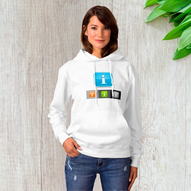 Moderne Glossy Information Symbols Hoodie (Von Creator hochgeladen)