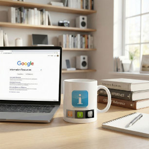 Moderne Glossy Information Symbols Kaffeetasse