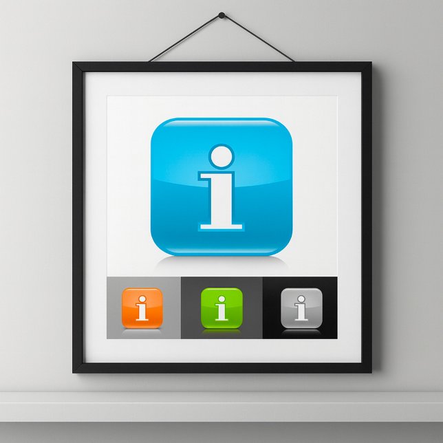 Moderne Glossy Information Symbols Poster (Von Creator hochgeladen)