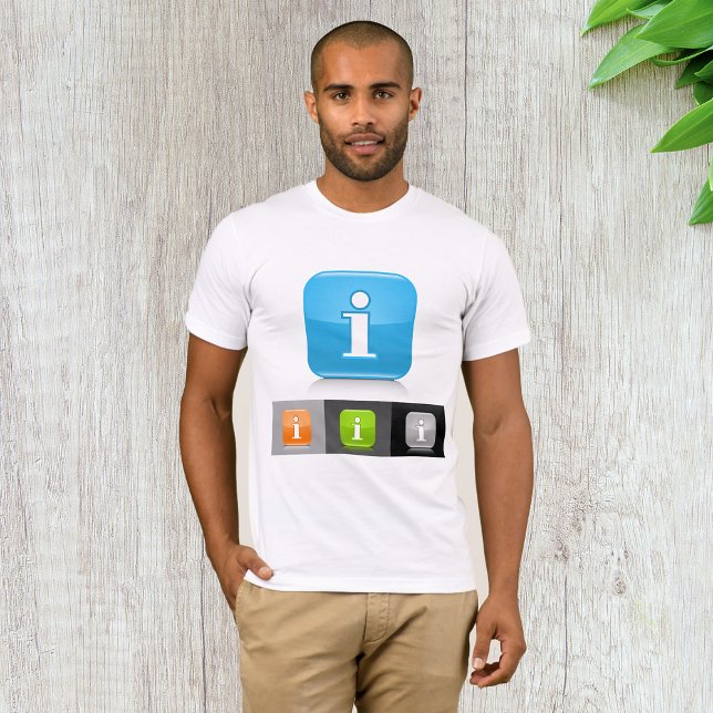 Moderne Glossy Information Symbols T-Shirt (Von Creator hochgeladen)