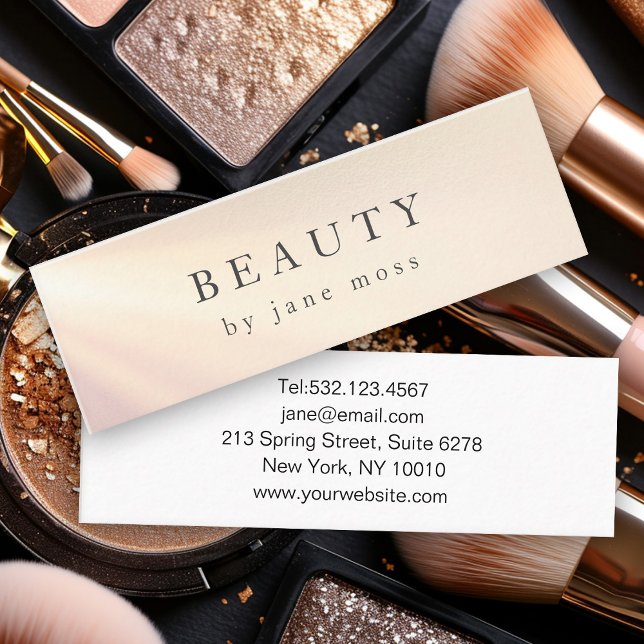 Moderne Glow Salon Mini Business Card Mini Visitenkarte (Von Creator hochgeladen)