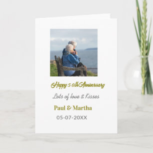 Moderne glückliche 50. Hochzeitstag Jubiläum Name Karte