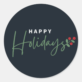 Moderne glückliche Ferien Runder Aufkleber