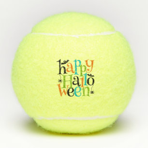 Moderne glückliche Halloween Typografie Fledermäus Tennisbälle