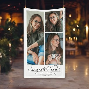 Moderne Glückwunsch Grad Abschluss 3 FotoCollage Banner