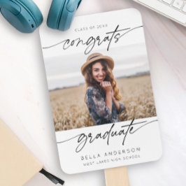 Moderne Glückwunsch Grad Abschluss Script Foto Fächer