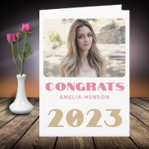 Moderne Glückwunsch Graduate Name Foto
