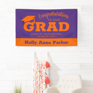Moderne Glückwünsche Grad Orange Lila Banner