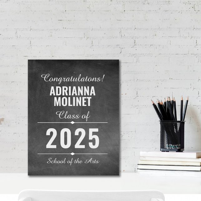 Moderne Glückwünsche Graduate Poster Leinwanddruck (Von Creator hochgeladen)