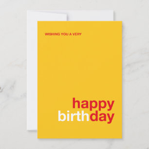 Moderne Glückwunschkarte zum Geburtstag – Minimali Einladung