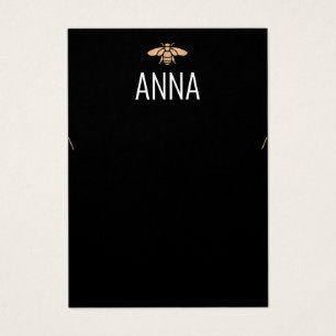 Moderne Gold Bee Black Necklace Display Card