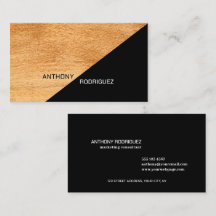 Moderne Gold Black Business Card