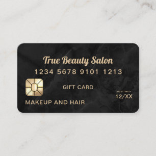 Moderne Gold Black Marble Stone Kreditkarte Visitenkarte