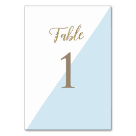 Moderne Gold Blue-Taufe Tischnummer