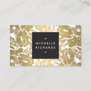 Moderne Gold Blume Business Card Visitenkarte