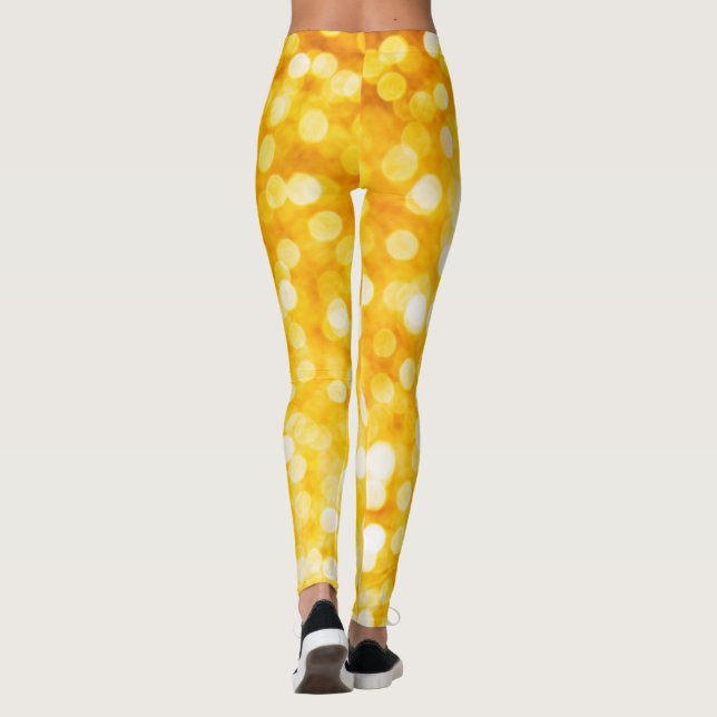Moderne Gold Bokeh-Leggings Leggings (Rückseite)