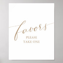 Moderne Gold Calligraphy Baby Shower favorisiert S