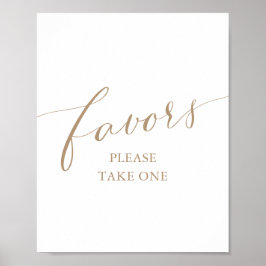 Moderne Gold Calligraphy Baby Shower favorisiert S Poster