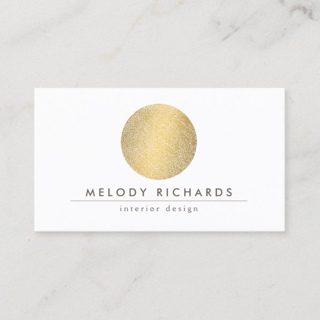 Moderne Gold Circle Business Card Visitenkarte (Vorderseite)