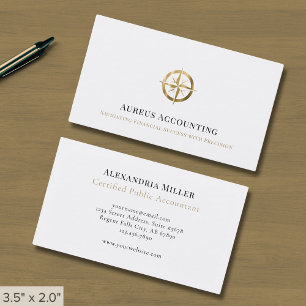 Moderne Gold Compass Business Cards für Wirtschaft Visitenkarte