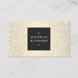 Moderne Gold Confetti Designer Business Card Visitenkarte