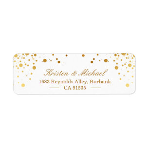 Moderne Gold Confetti Dots Stilvolles Elegant