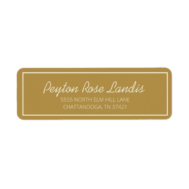 Moderne Gold-Creme-Schrift (Vorne)
