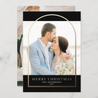 Moderne Gold Foil-Bilderrahmen-Urlaubskarte