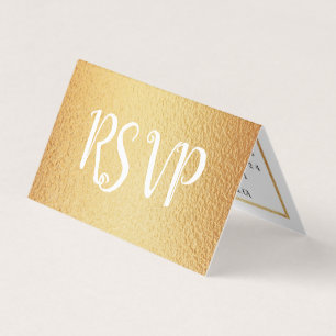 Moderne Gold Foil Calendar RSVP Card Visitenkarten