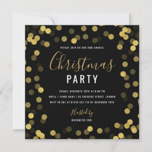 Moderne Gold Foil Corporate Holiday Party Einladung