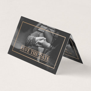 Moderne Gold Foil Foto Save the Date Karte