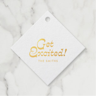 Moderne Gold Foil Minimalistisch begeistern Geschenkanhänger