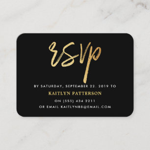 Moderne Gold Foil Script-UAWG Begleitkarte