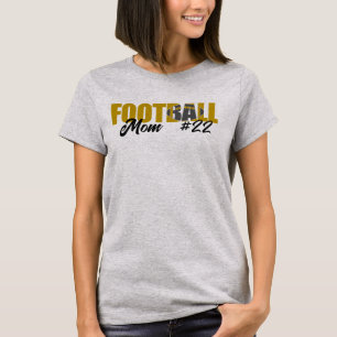 Moderne Gold Football Mama T-Shirt