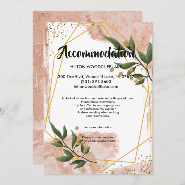 Moderne Gold Frame Ivory Grey Unterkunft Umschließ Einladung (Vorne/Hinten)