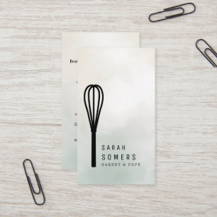 Moderne Gold Glitter Quirl Bäckerei Visitenkarte