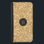 Moderne Gold Glitzer- & Texturdrucke Samsung Galaxy S5 Geldbeutel Hülle<br><div class="desc">Eleganter moderner Golddruck und Glitzern-Glitzer. Der schwarze Kreis und das benutzerdefinierte Monogramm sind optional.</div>