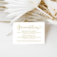 Moderne Gold Heart Script Hochzeitsunterkünfte