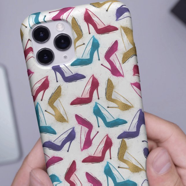 Moderne Gold High Heel Schuhe Aquarell Case-Mate iPhone Hülle (Von Creator hochgeladen)