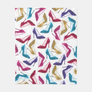 Moderne Gold High Heels Wasserfarbe Fleecedecke